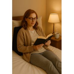 Cuscino a cuneo multifunzionale 35x45x20 cm - per sdraiarsi, leggere e sostenere le gambe - 1008 Grigio