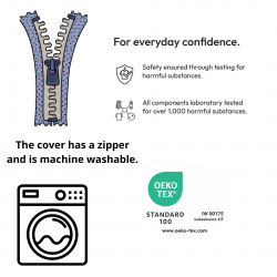 Cuscino a cuneo multifunzionale 35x45x20 cm - per sdraiarsi, leggere e sostenere le gambe - 1331 Blu