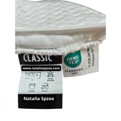 Coprimaterasso CLASSIC 90x200 (16–22 cm) con cerniera perimetrale, antiscivolo, con maniglie, lavabile a 40°C | Natalia Spzoo