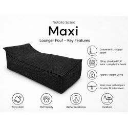 Maxi Outdoor Daybed 200x90x40 cm – lettino da giardino, pouf gigante e chaise longue 01