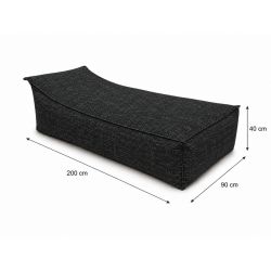 Maxi Outdoor Daybed 200x90x40 cm – lettino da giardino, pouf gigante e chaise longue 01