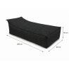 Maxi Outdoor Daybed 200x90x40 cm – lettino da giardino, pouf gigante e chaise longue 01