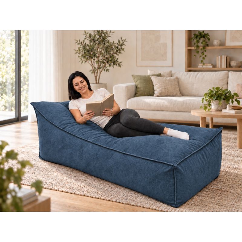 Maxi Indoor 200x90x40 cm – pouf gigante, chaise longue e lettino relax B39