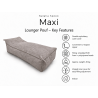 Maxi Indoor 200x90x40 cm – pouf gigante, chaise longue e lettino relax B50