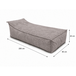 Maxi Indoor 200x90x40 cm – pouf gigante, chaise longue e lettino relax B50