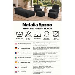 Maxi Indoor 200x90x40 cm – pouf gigante, chaise longue e lettino relax B15
