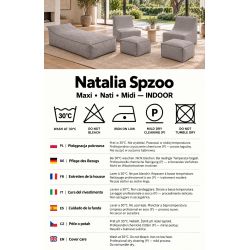 Maxi Indoor 200x90x40 cm – pouf gigante, chaise longue e lettino relax B50