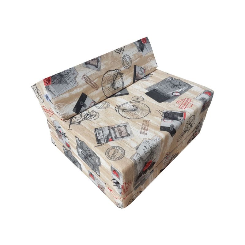 Materasso pieghevole con testiera 200x70x10 cm PRESS
