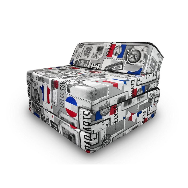 Materasso pieghevole con testiera 200x70x10 cm PARIS