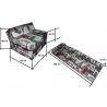 Materasso pieghevole con testiera 200x70x10 cm PARIS