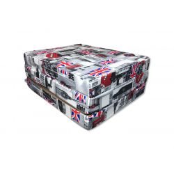 Fodera di ricambio per il materasso pieghevole 195x65x10 cm - LONDON