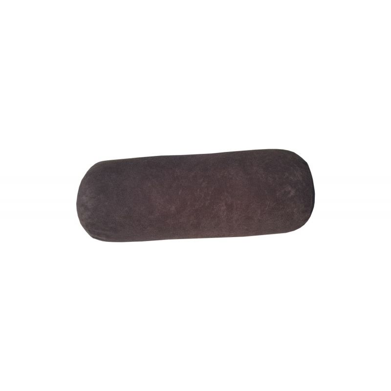 Cuscino cilindrico 44x15 cm con federa in microfibra  Marrone scuro