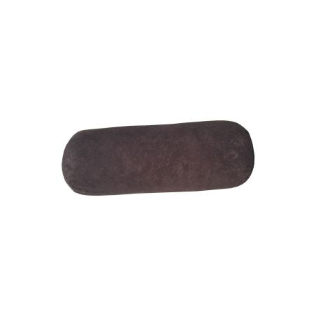 Cuscino cilindrico 44x15 cm con federa in microfibra  Marrone scuro