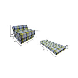 Materasso pieghevole con testiera 200x70x10 cm  002