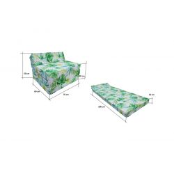 Materasso pieghevole con testiera 200x70x10 cm 005
