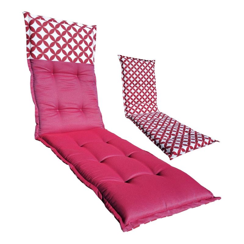 Cuscino 170 x 45 cm per Sdraio da giardino con poggiapiedi 2863404