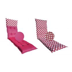 Cuscino 170 x 45 cm per Sdraio da giardino con poggiapiedi 2863404