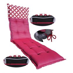 Cuscino 170 x 45 cm per Sdraio da giardino con poggiapiedi 2863404