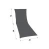 Cuscino 170 x 45 cm per Sdraio da giardino con poggiapiedi 2863404