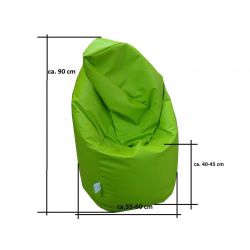 Natalia Spzoo – Pouf Poltrona Sacco a pera Medium Point con EPS perle - Rosa