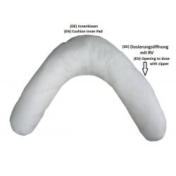Cuscino 190 cm gravidanza allattamento con sfoderabile e lavabile federa,  con fibra 006