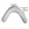 Cuscino 190 cm gravidanza allattamento con sfoderabile e lavabile federa,  con fibra 006