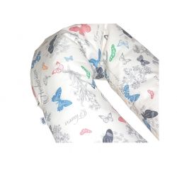 Federa in cotone con cerniera per cuscino da allattamento 190 cm 001