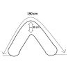 Federa in cotone con cerniera per cuscino da allattamento 190 cm 007
