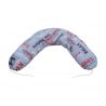 Federa in cotone con cerniera per cuscino da allattamento 190 cm  010