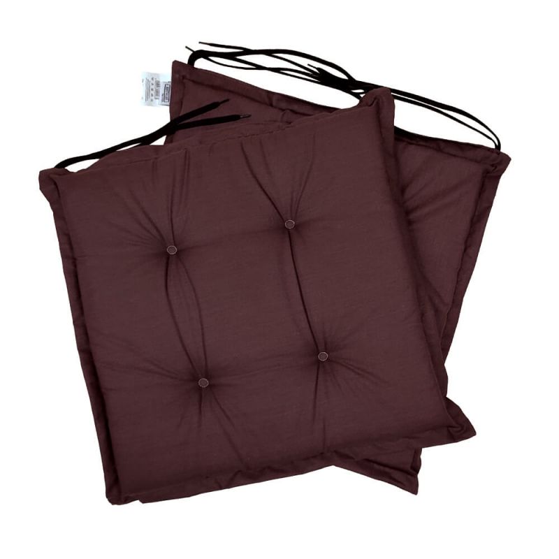 Cuscino sedia con  lacci 40x40x3cm 002 - set di 2