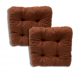 Set di 2 cuscino per sedia trapuntato circa 40 x 40 x 8...