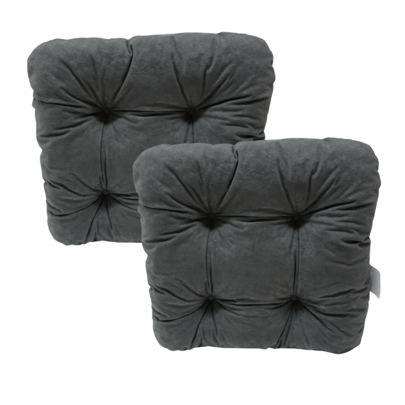 Set di 2 cuscino per sedia trapuntato circa 40 x 40 x 8 cm - 1008