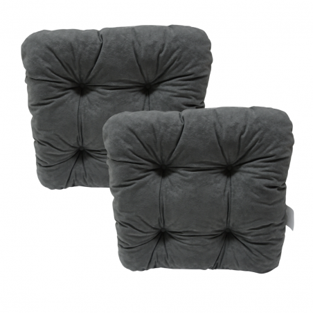 Set di 2 cuscino per sedia trapuntato circa 40 x 40 x 8 cm - 1008