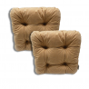 Set di 2 cuscino per sedia trapuntato circa 40 x 40 x 8 cm - 1009