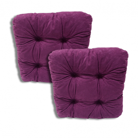 Set di 2 cuscino per sedia trapuntato circa 40 x 40 x 8 cm - 1224