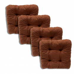 Set di 4 cuscino per sedia trapuntato circa 40 x 40 x 8...