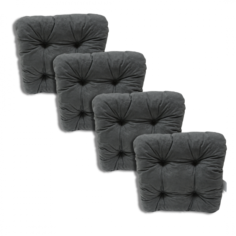 Set di 4 cuscino per sedia trapuntato circa 40 x 40 x 8 cm - 1008