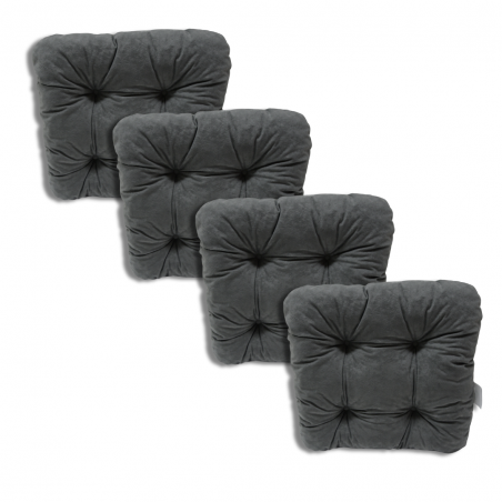 Set di 4 cuscino per sedia trapuntato circa 40 x 40 x 8 cm - 1008