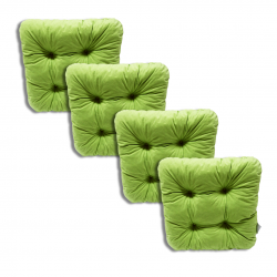 Set di 4 cuscino per sedia trapuntato circa 40 x 40 x 8...