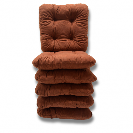 Set di 6 cuscino per sedia trapuntato circa 38 x 38 x 8 cm - 1000