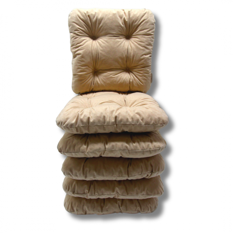 Set di 6 cuscino per sedia trapuntato circa 40 x 40 x 8 cm - 1009