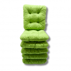 Set di 6 cuscino per sedia trapuntato circa 40 x 40 x 8...