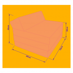 Materasso pieghevole con testiera 200x70x10 cm  1009