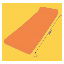 Materasso pieghevole con testiera 200x70x10 cm  1009