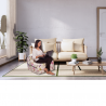 Materasso pieghevole con testiera 200x70x10 cm  1009