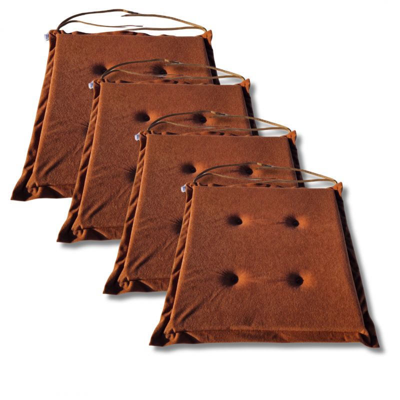 Cuscino sedia con  lacci 40x40x3cm 1000 - set di 4