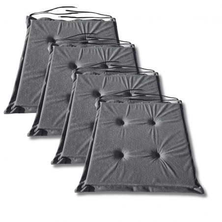 Cuscino sedia con  lacci 40x40x3cm 1008 - set di 4