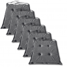 Cuscino sedia con  lacci 40x40x3cm 1008 - set di 4