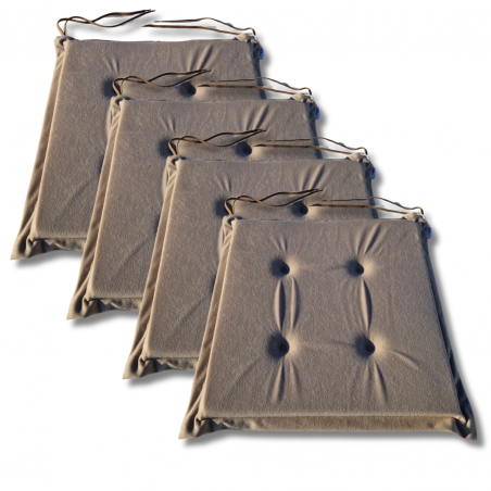 Cuscino sedia con  lacci 40x40x3cm 1009 - set di 4