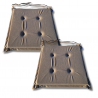 Cuscino sedia con  lacci 40x40x3cm 1009 - set di 4